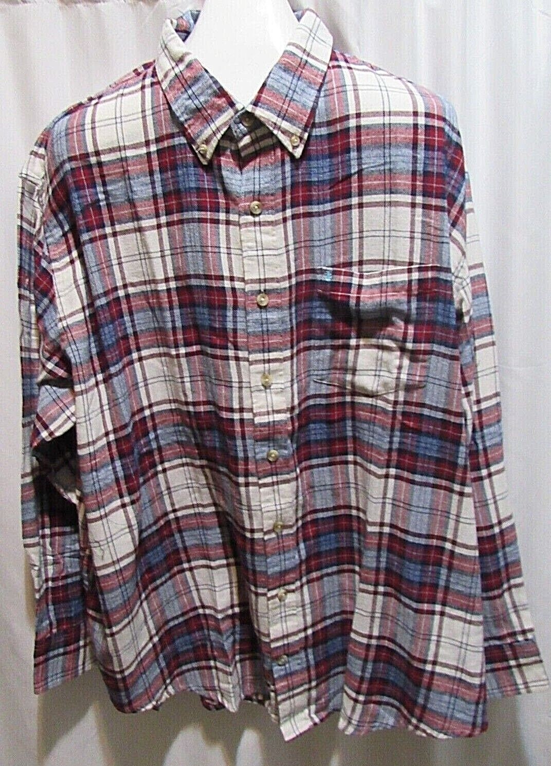 IZOD Varied Colors, Plaid, Long Sleeve Men's Flannel, Shirt XL, 2XL, 3XL gallery