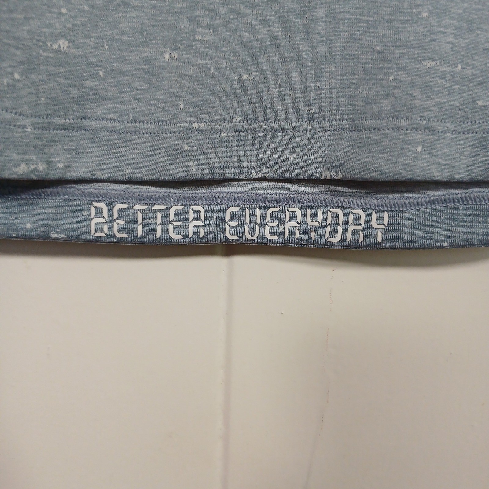 Lululemon Athletic Top Mens Small Short Sleeve Shirt Blue Heathered Space Dye gallery