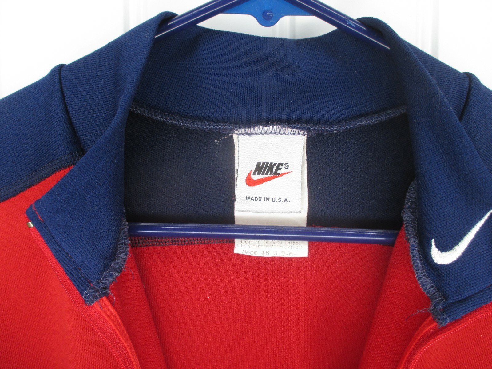 Vintage Nike Ski Team Top USA 1/2 zip Pullover T Shirt Long Sleeve Excellent gallery