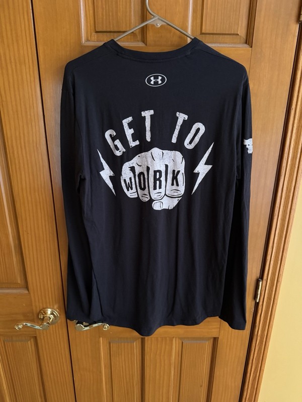Under Armour Men's Project Rock Iron Paradise Long Sleeve Size Large Black gallery