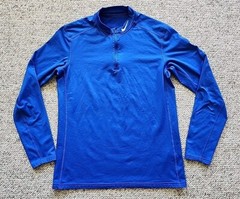 EUC Nike Therma Fit Men’s Shirt Quarter Zip Pullover Dri-Fit Color Blue Large L