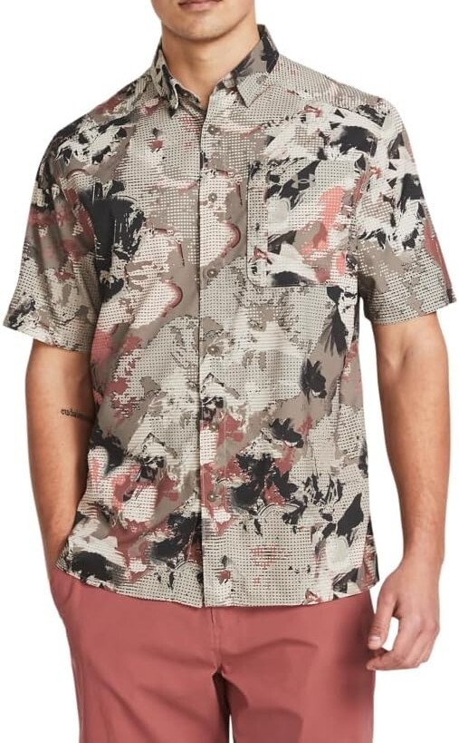 Under Armour Drift Tide Dockside Shirt UPF 30 All Over Print Size M 1376577-203 gallery