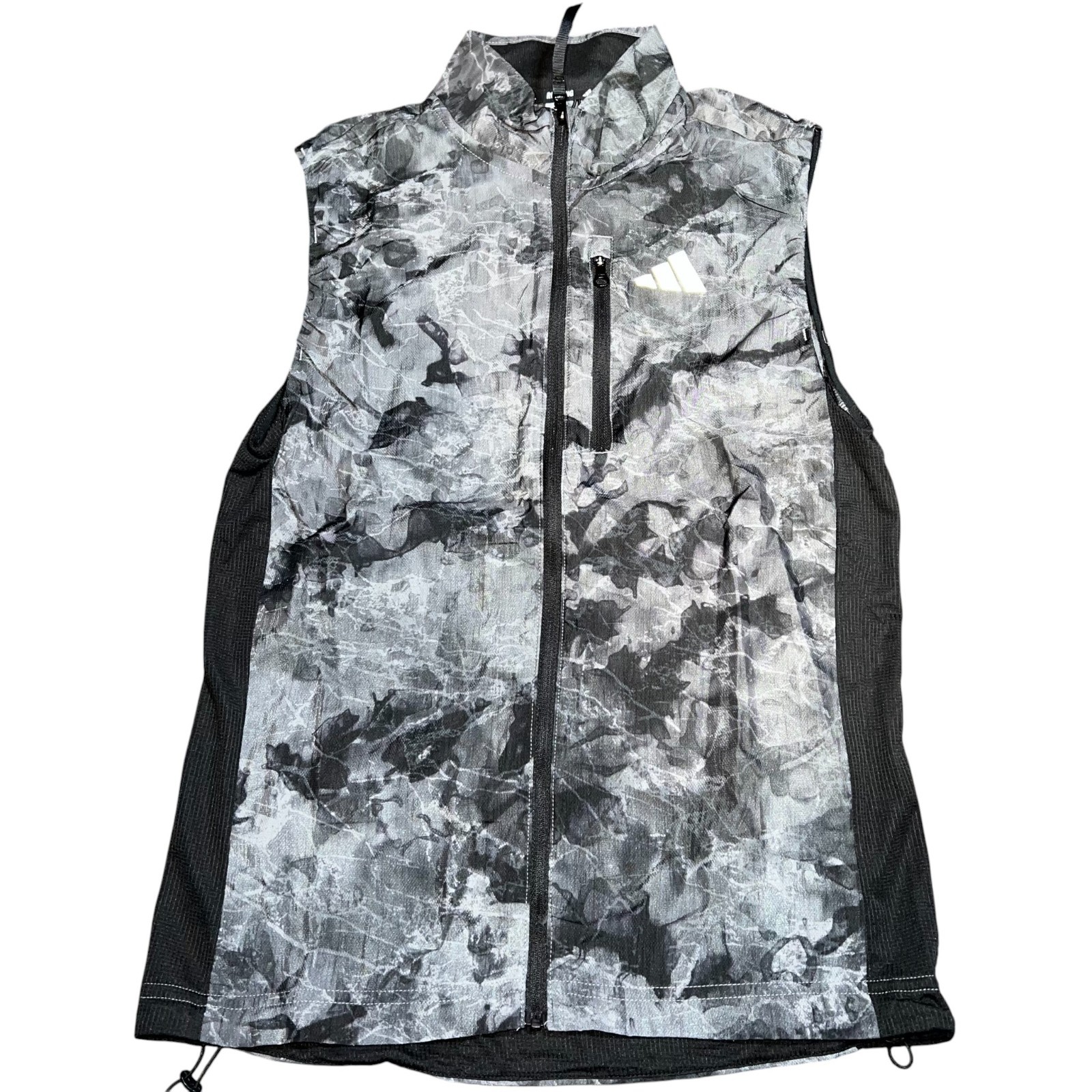 Adidas Own the Run Spray Dye Vest Mens Running Tank Top Grey XS NWT GX9684 gallery