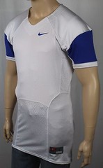 Nike White Royal Blue Pro Combat Speed Football Jersey NWT $75