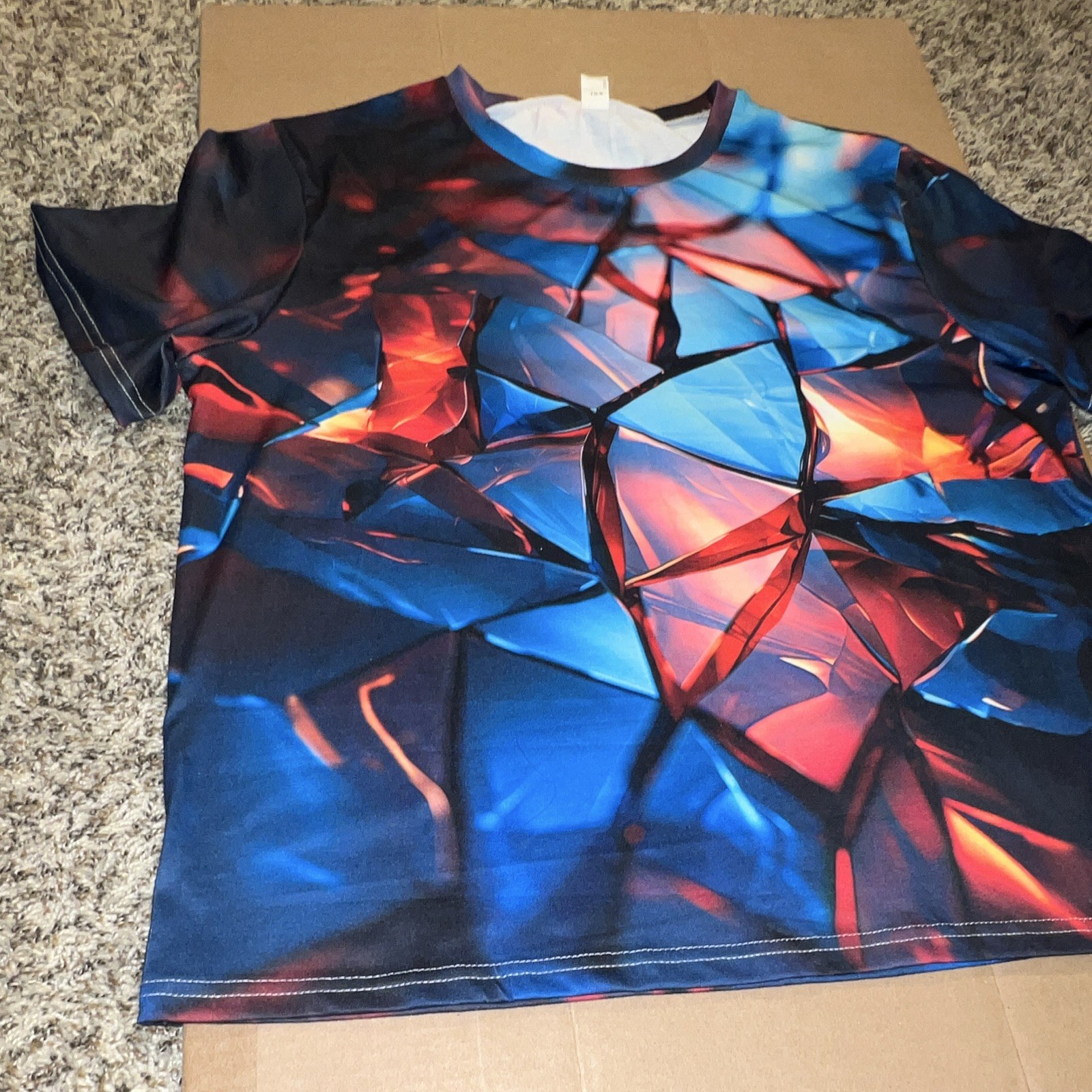 Men's 2XL Regular Fit Lightweight Crew Neck Short Sleeve Polyester Tee Blue gallery