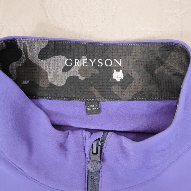 Greyson 1/4 Zip Pullover Mens Large Purple Quantum 56 Golf Stretch Performance gallery