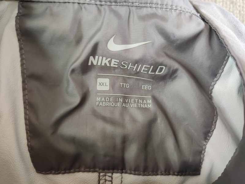 Nike Shield Half Zip Golf Windbreaker Jacket Men 2XL 2 Tone Gray *Business Logo* gallery