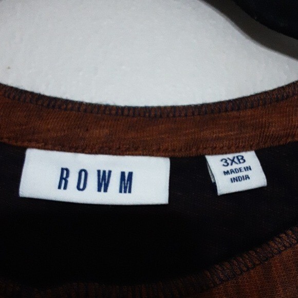 RowM pullover top men 3XB base layer brown outdoor performance casual y2k retro gallery