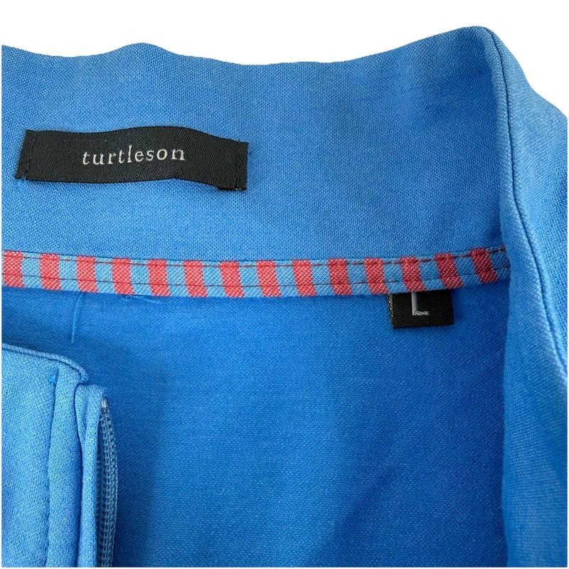 Turtleson 1/4 Zip Pullover Blue Men’s Large Long Sleeve Performance Golf gallery