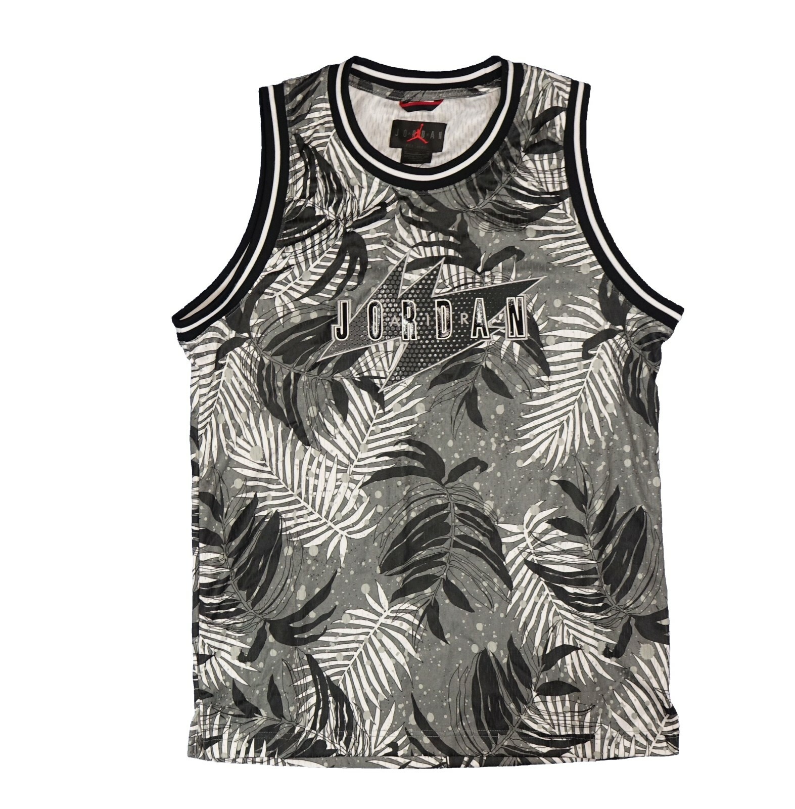 Nike Jordan Jumpman Palm Floral Tank and Shorts Set Basketball Black Gray Medium gallery