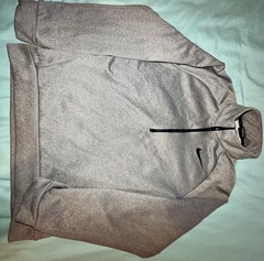Nike Dri-FIT Men’s Gray 1/4 Zip Mock Neck Long Sleeve Pullover Size L