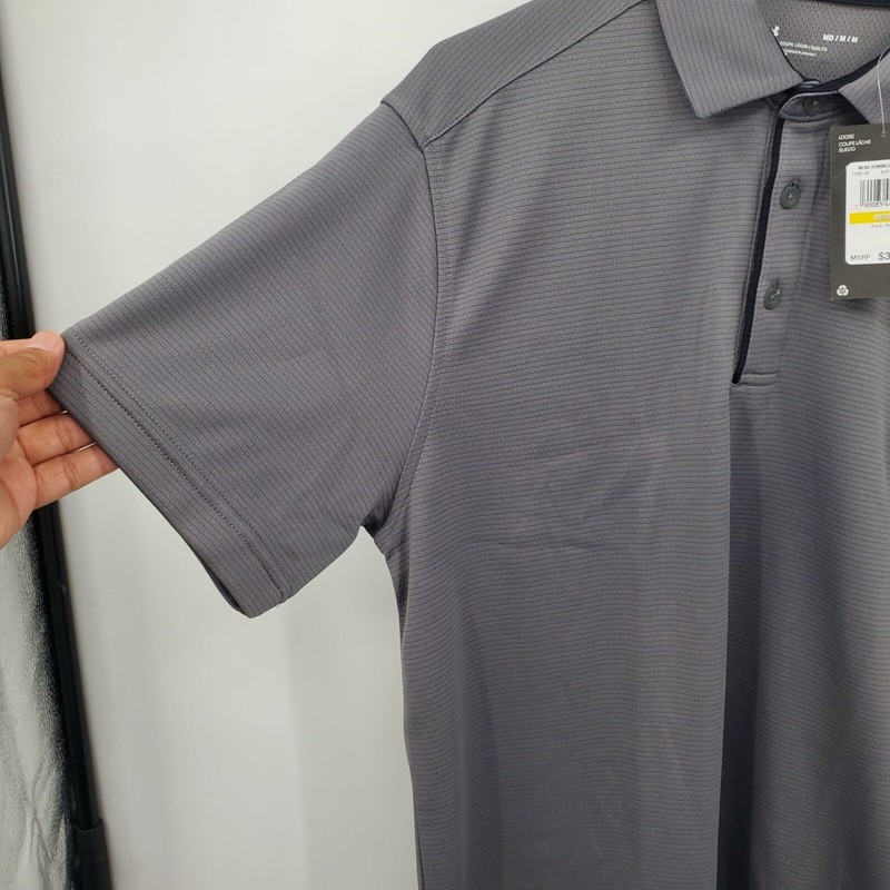Under Armour Graphite Tech Polo Tee Shirt Top Men Size Medium NWT Athletic gallery