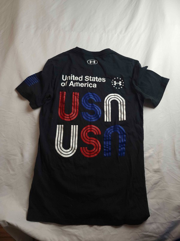 Under Armour UA Freedom United State Of America T-Shirt Mens Small Black Loose gallery