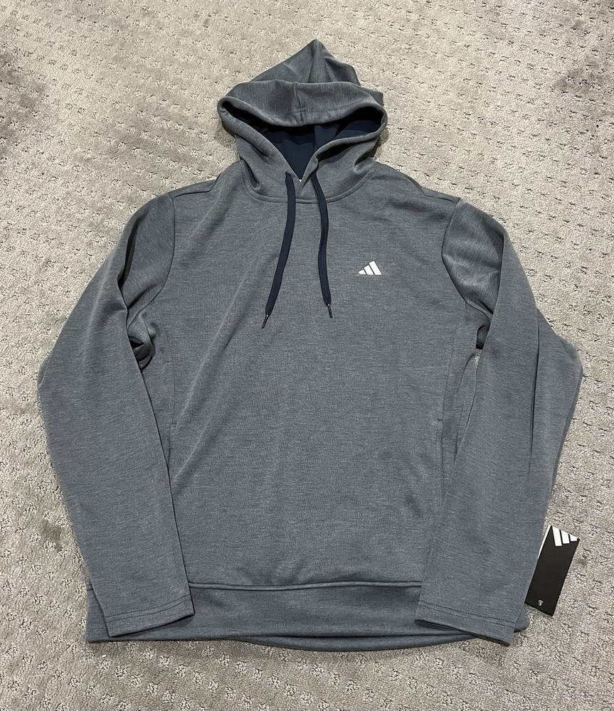 Adidas Elevated Pullover Hoodie Crew Navy ADVR0902 Men’s Size Large