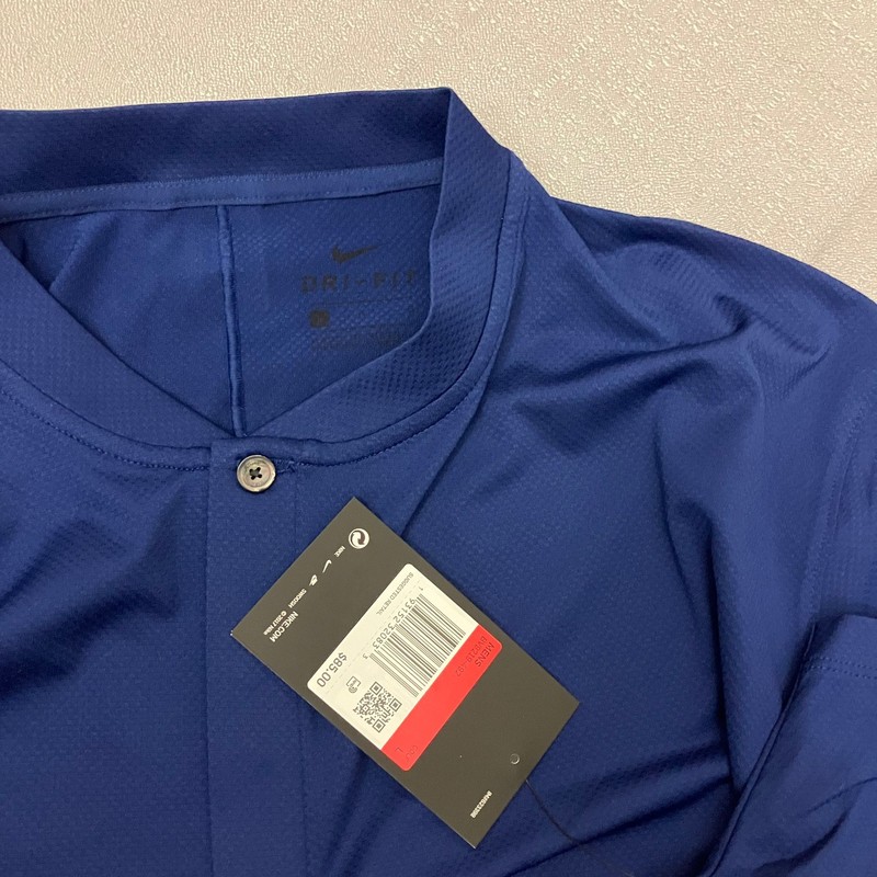 Nike Golf Tiger Woods ADV Cooling Mock Blade Polo BV9219 492 Deep Blue Sz L gallery