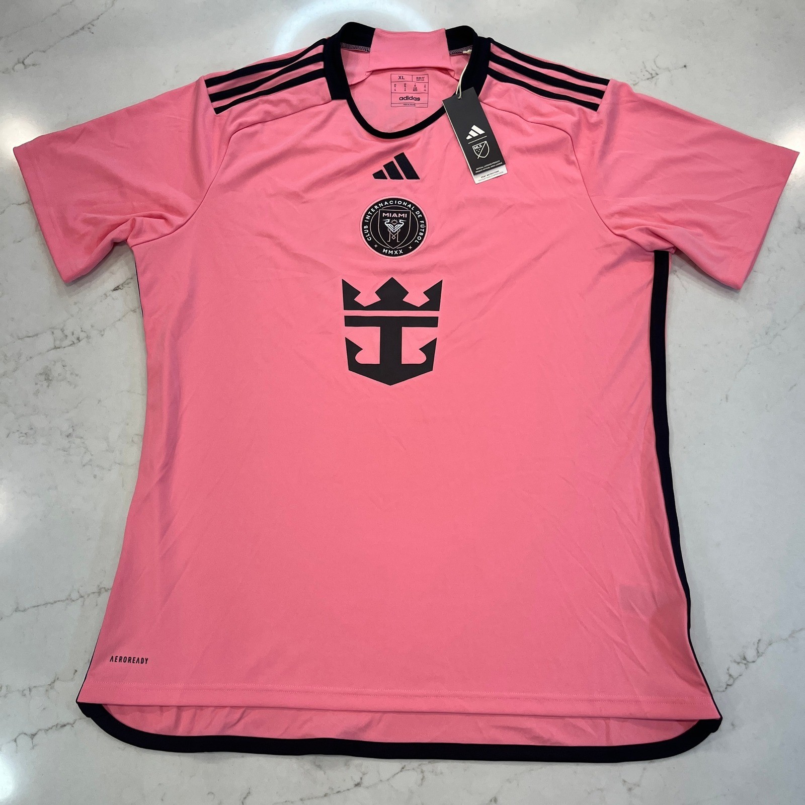 Adidas NEW Inter Miami CF Home Jersey Messi #10 Mens XL Pink Polyester Slim Fit gallery