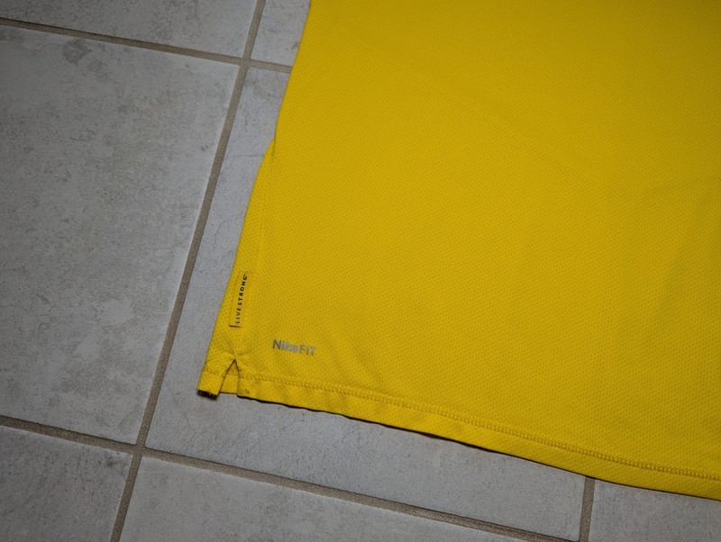 Nike Men's Large Livestrong Shirt Yellow Fit Dry Bowerman Series Cycling gallery