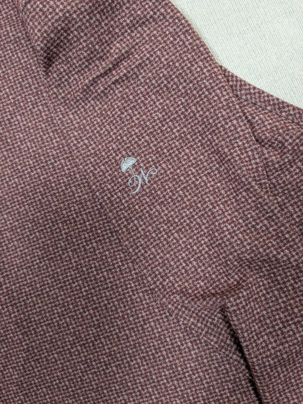 Johnnie O Pullover Mens XL Red Golf Performance Fleece Stretch Houndstooth Logo gallery