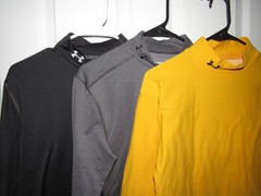 UNDER ARMOUR Men’s Size Large Compression Shirt Lot Yellow Gray Black L/S