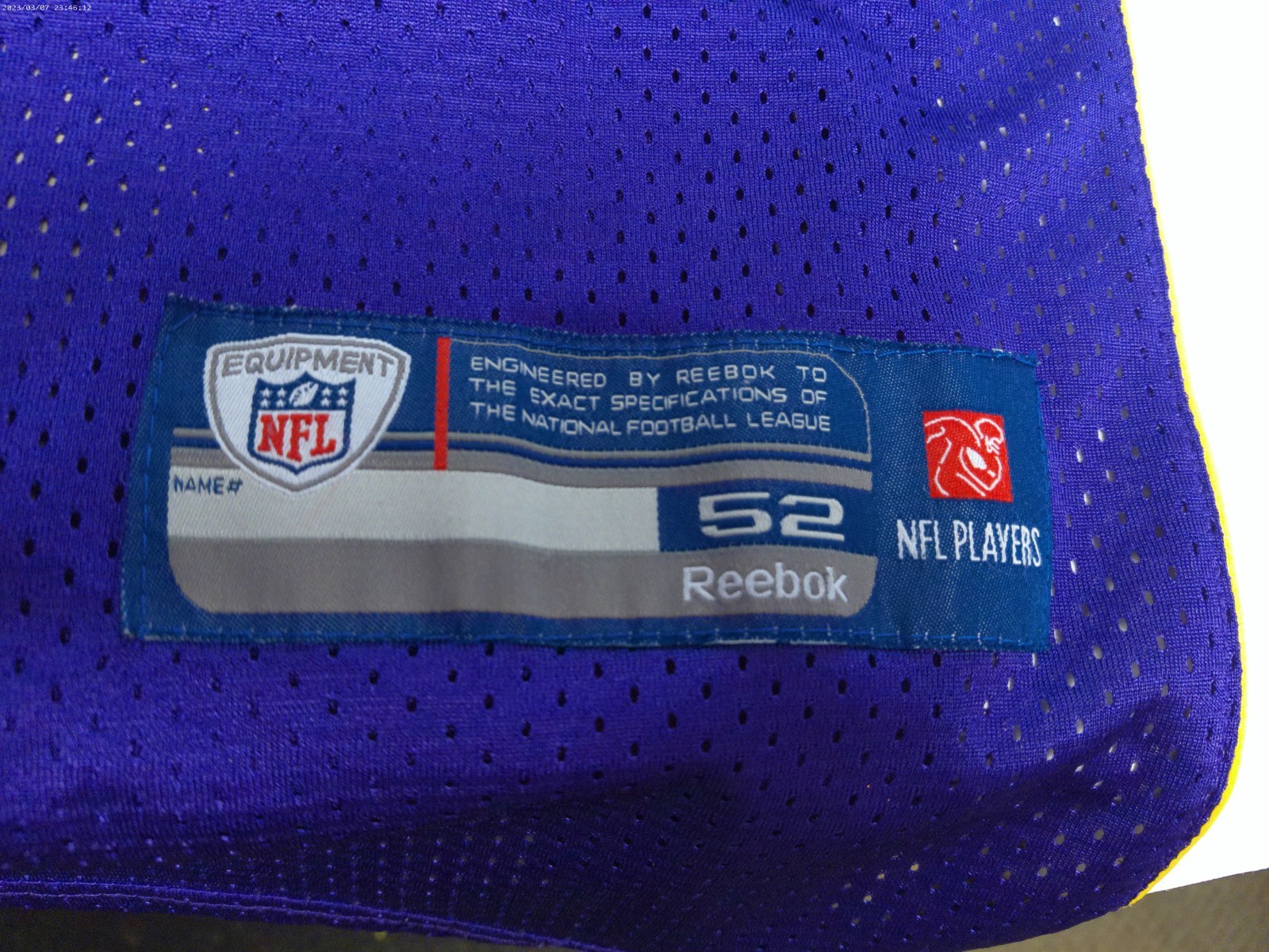 Vintage Minnesota Vikings Chad Greenway NFL Jersey Size 52 gallery