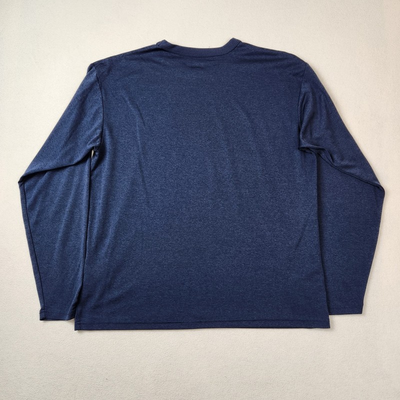 Nike Shirt Mens Small Blue Long Sleeve FIT DRY Performance Athletic Running Top gallery