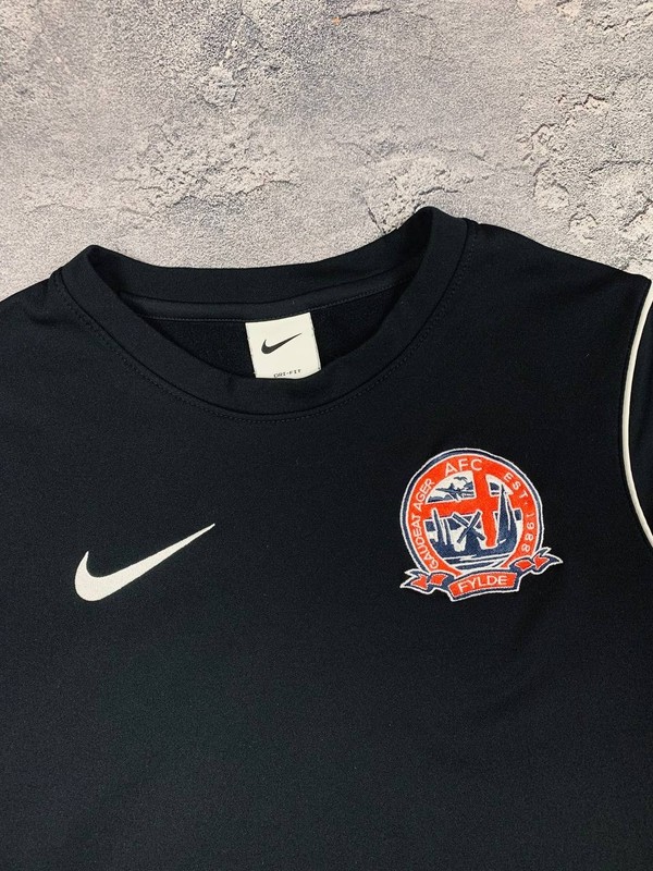 Nike Football AFC Fylde Soccer Jersey 2017 2018 Long Sleeve Black Size S gallery