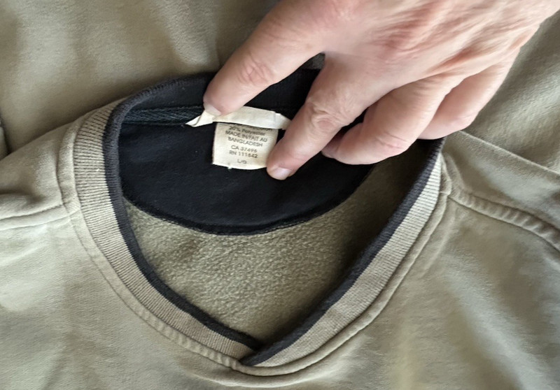 Levelwear Grey Wolf Hockey Sweatshirt Mens Large L Olive Green Pullover Crewneck gallery