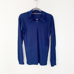 Patagonia Capilene Quarter Zip Pullover Mens Small Blue Long Sleeve Base Layer