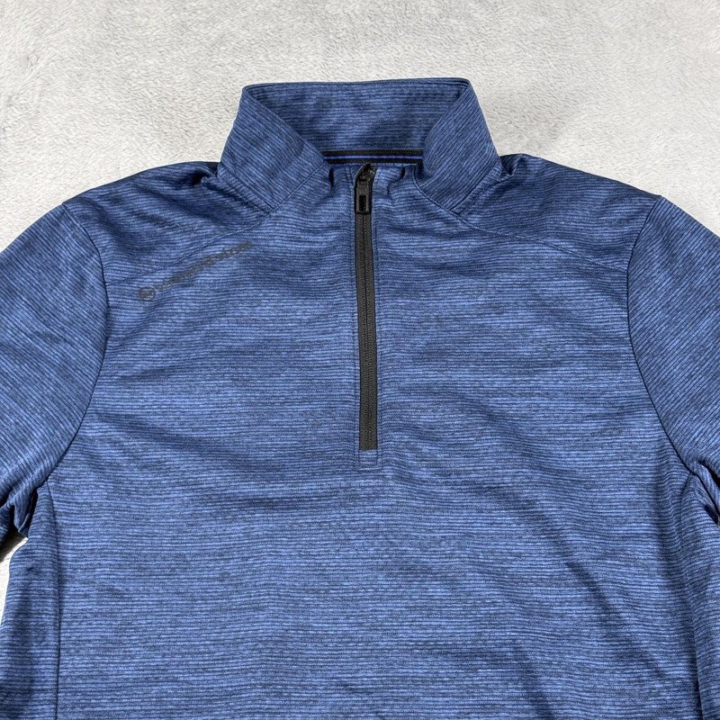 Vineyard Vines Pullover Mens Medium Blue On The Go Sankaty Quarter Zip Golf OTG gallery