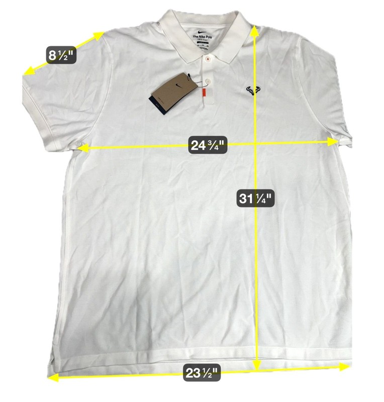 Nike The Nike Polo Rafa Slim Fit Shirt White DD8532-100 Dri-Fit Nadal Men's XXL gallery