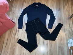 Smartwool Mens Quarter Zip Base Layer Merino Wool (L) & Merino Wool Bottom (M)