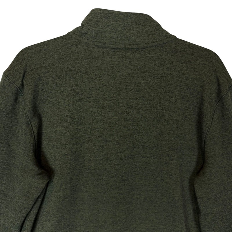 Swiss Tech Jacket Mens Medium Green Stretch Quarter Zip Mock Neck Performance gallery