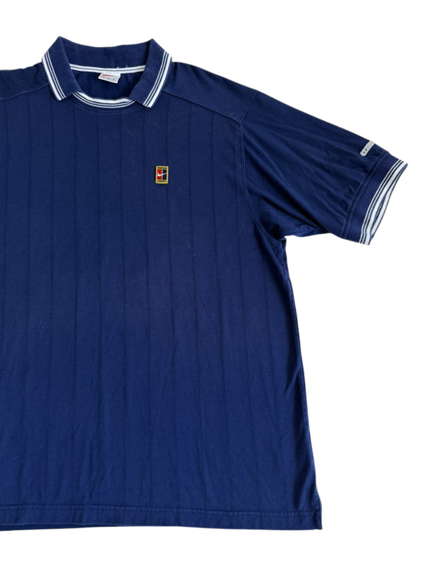 Nike 1990's Vintage Pete Sampras Frech Open Challenge Mens L Polo Tennis Shirt gallery