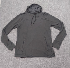 UNDER ARMOUR Funnel Neck Sweatshirt Women XL Dark Gray Pockets Pullover Athletic