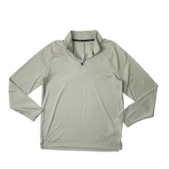Nike Golf Shirt Mens Medium Ivory Dri Fit ADV Vapor 1/2 Zip Pullover Long Sleeve
