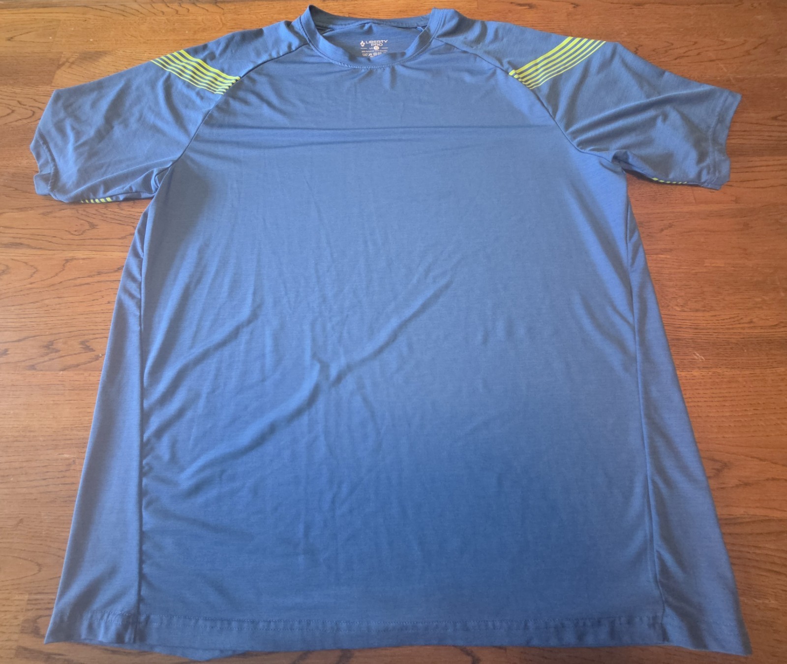 Liberty Pro Men's XL Short Sleeve Regular Fit Blue Poly/Spandex Crew Tee gallery