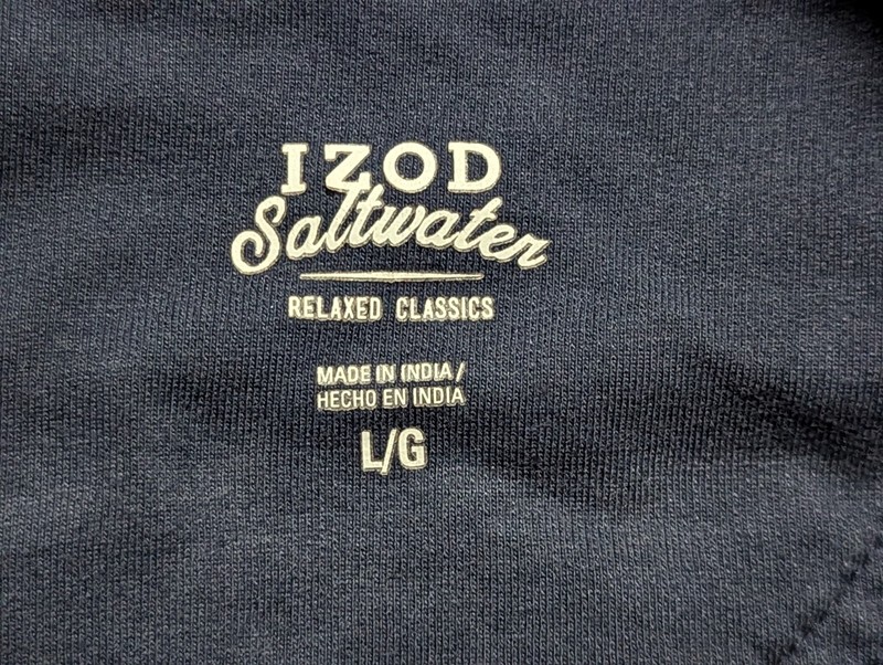 IZOD Saltwater Men’s Large Sweatshirt Pullover Relaxed Navy Blue Nautical gallery