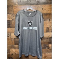 NFL Las Vegas Raiders Team Apparel Mens 3XL Gray “Feel Cool” Performance T-Shirt