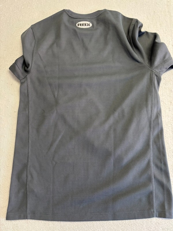 RBX Activewear Shirt Mens M Gray Performance Reflective Run Outdoor Base Layer gallery