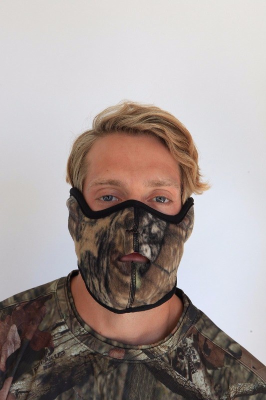 Heated Face Mask With pockets for Hand Warmers - Made in USA Black gallery