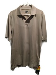 NWT UNDER ARMOUR Dry & Light Men Beige Short Sleeve Athletic Casual Shirt Medium