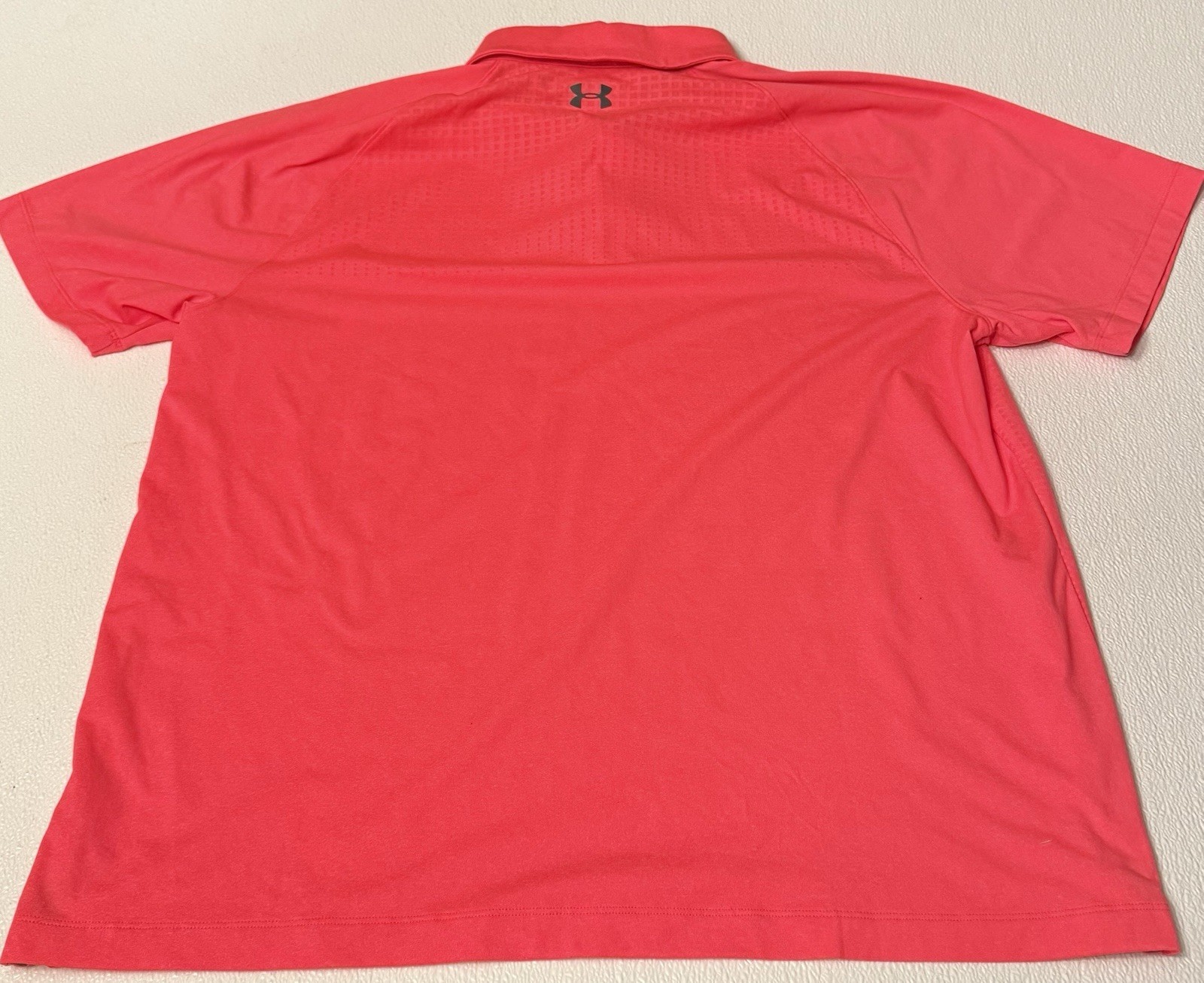 Under Armour Threadborne Outer Glow Polo XXL Men Coral Pink Heatgear Polo Shirt gallery