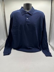 Jerzees Mens Spotshield Long Sleeve Jersey Polo Shirt 437ML J NAVY Large