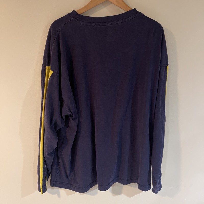 Pro Edge MICHIGAN Wolverines LONG SLEEVE T-SHIRT Mens 2XL Pullover Navy Yellow gallery