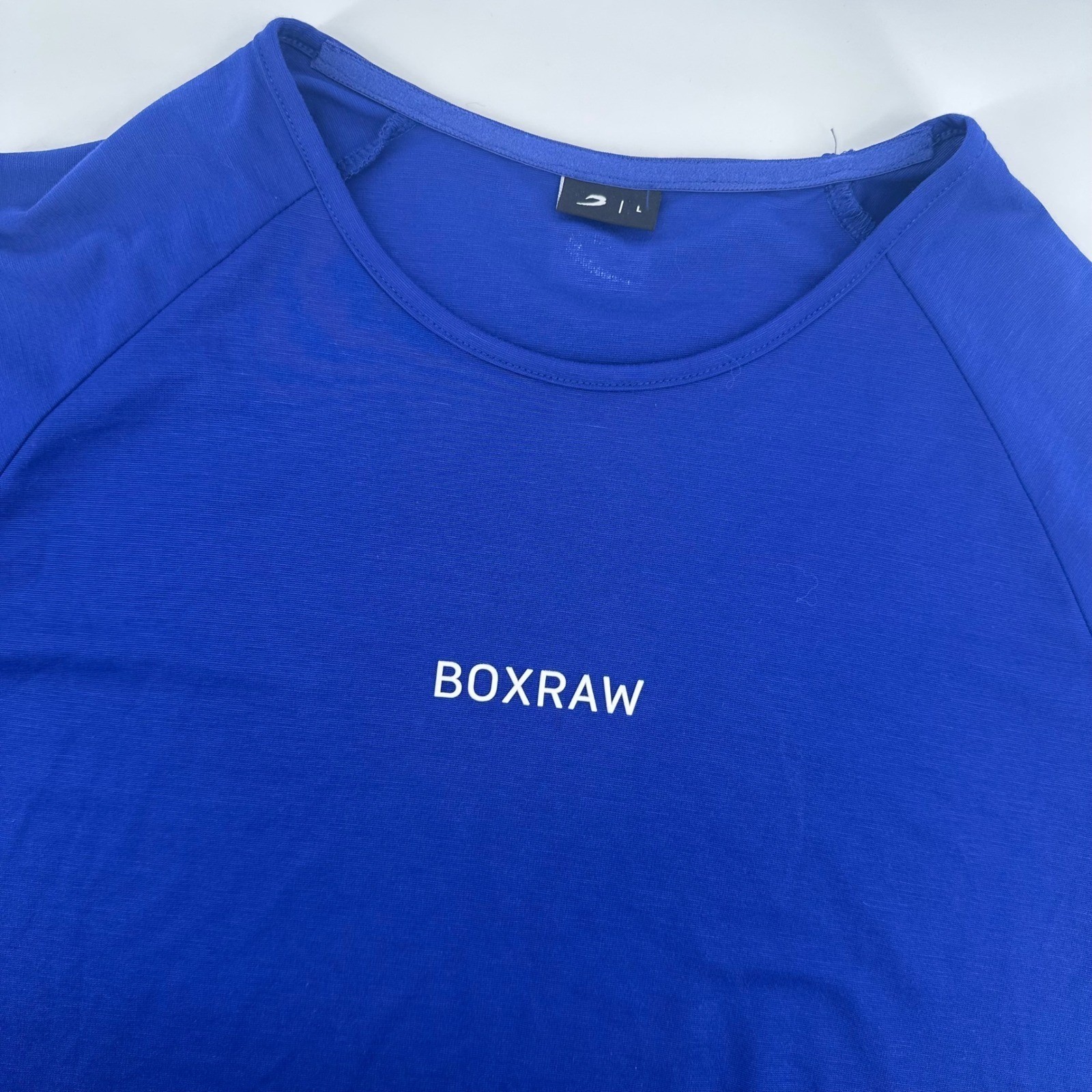 Boxraw Performance T-Shirt Mens Large Blue SMRTTEC Raglan Sleeve Training Tee gallery