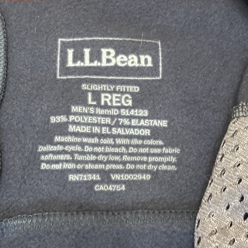 L.L. Bean 1/4 zip pullover men’s slightly fitted L steel blue outdoors casual gallery