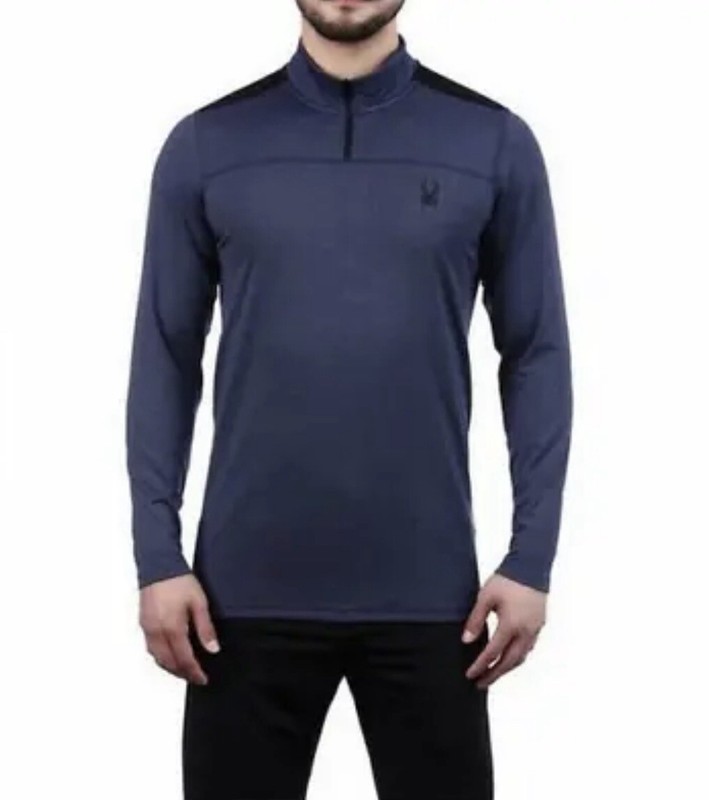 Spyder Active Performance ¼ Zip Pullover, Blue, Men’s Small, NEW - gym, workout gallery