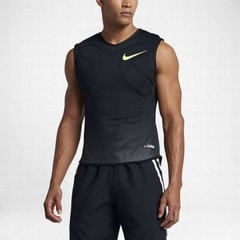 Nike Vapor Speed Max Knit Football Padded Tank Black/Volt 852316-010 Size XL