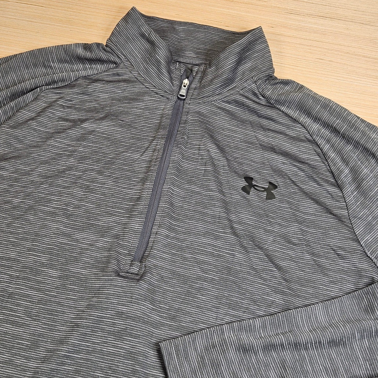 Under Armour Tech Tee Textured 1/2 Zip Pullover Mens L Gray Space Dye 1382797 gallery