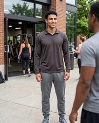 Axist Men’s Grey Front Zip Activewear Shirt 2XL